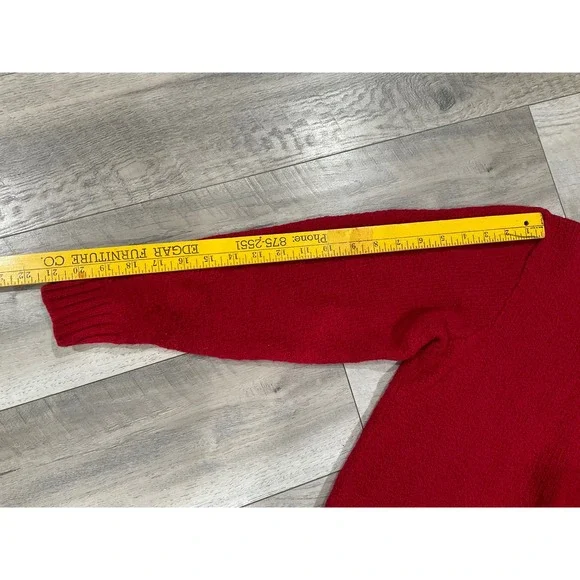 Polo Ralph Lauren Red Cotton Wool Blend Crewneck Sweater Mens XL Pony Logo